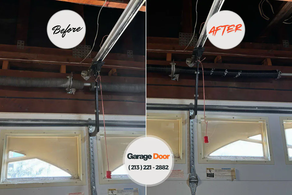 Before and after: garage door installation Deshler, OH